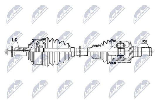 Nty Drivaksel NTY NPW VV 164