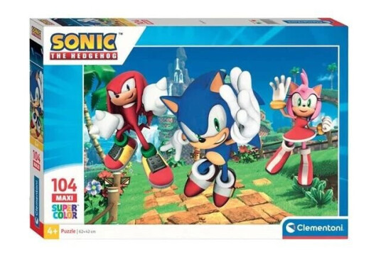Clementoni Jigsaw Puzzle Super Color Maxi Sonic 104pcs. Gulv