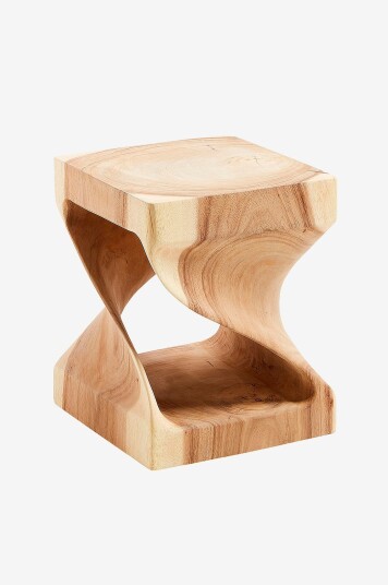 Kave Home Sidebord med karvet innside Hakon 30x30 cm Flerfarget