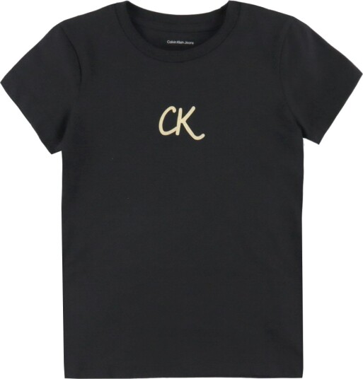 Calvin Klein T skjorte Glitter Stikkord Black Calvin Klein 10 år 140 T skjorte Svart