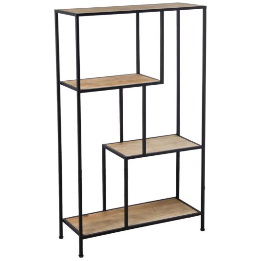 Hyller Alexandra House Living Brun Svart Metall 65 x 110 x 25 cm