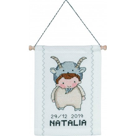 Permin Broderisett Stjernetegn Steinbukken 18x25cm