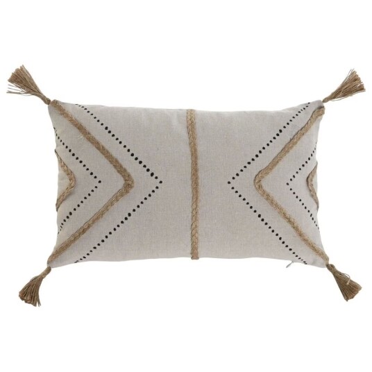 Pute Home ESPRIT Beige Naturell Boho 50 x 30 cm