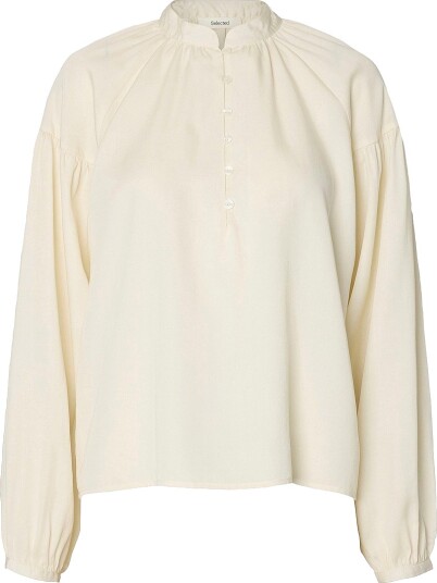 Selected Women Bluse Slwdonna Ls Shirt Hvit