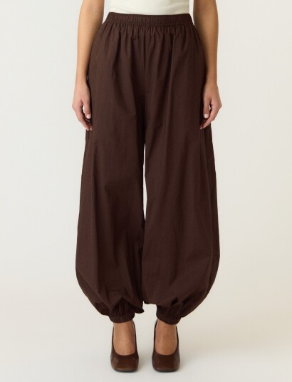 YAS Yasmelvo Hw Balloon Pant S. Brown 42