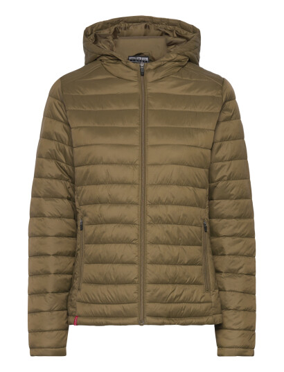 Hummel Hmlred Quilted Hood Jacket Woman   Khaki green   S