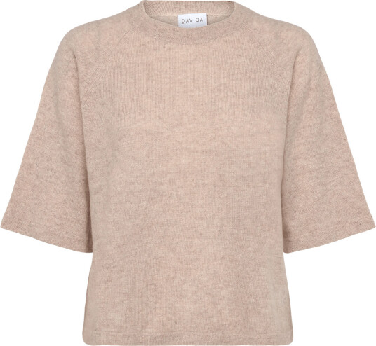 Davida Cashmere Raglan Oversized Sweater Loose Tension - Beige - M
