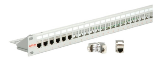 Roline Cat. 6 19"-Keystone Patch Panel Stp Light Grey