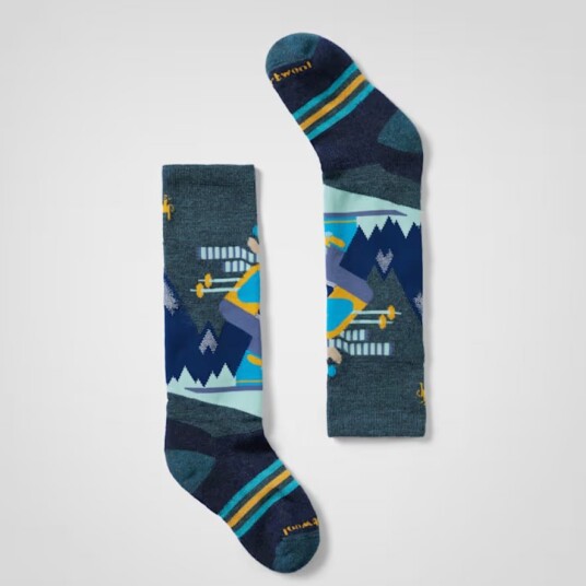Smartwool Kids Wintersport Full Cush Mountain Moose Ptrn OTC Twilight Blue S 26 28