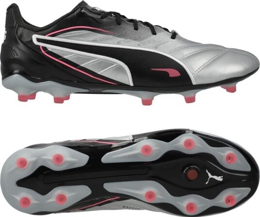 PUMA King Pro FG/AG Audacity PUMA Sølv/PUMA Svart/Solen slo til/PUMA White Kvinner størrelse 38