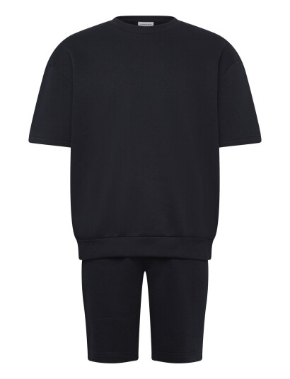 Lindbergh Oversized S/S Sweatshirt+Shorts Navy M