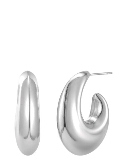 Bud to rose Arch Earring Silver Silver ONE SIZE
