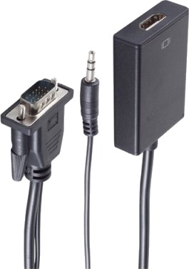 Shiverpeaks Bs10-01006, 0,15 M, Vga (D-Sub) + 3.5Mm, Hdmi Type A (Standard), Hankjønn, Hunkjønn, Rett
