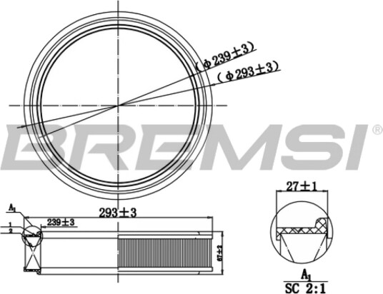 Luftfilter BREMSI FA0564 Luftfilter BREMSI FA0564