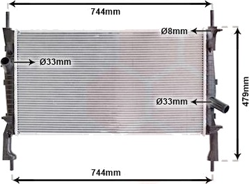 VAN WEZEL 18002404 Radiator motorkjøling