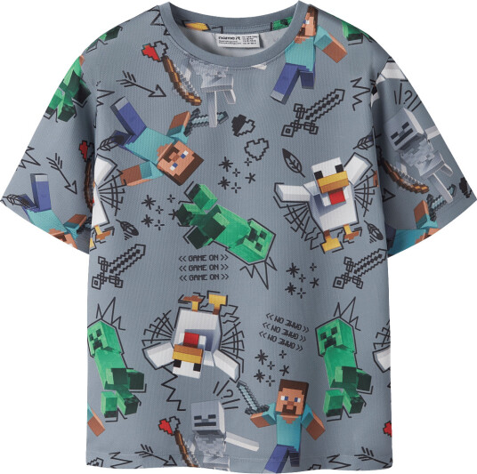 Name It Nkmstef Minecraft Ss Poly Nreg Top Bfu Grey 134 140 Name It Nkmstef Minecraft Ss Poly Nreg Top Bfu Grey 134 140