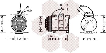 AC-kompressor VAN WEZEL 0300K015