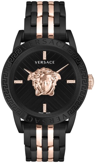 Versace Herreklokke VESN00622 V Code Sort/Rose gulltonet stål Ø43 mm