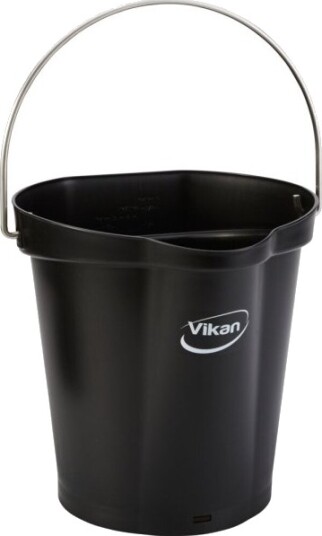 Spand Vikan Hygiejne 6 Ltr Sort Rengøring/Fødevarekontakt,Stk