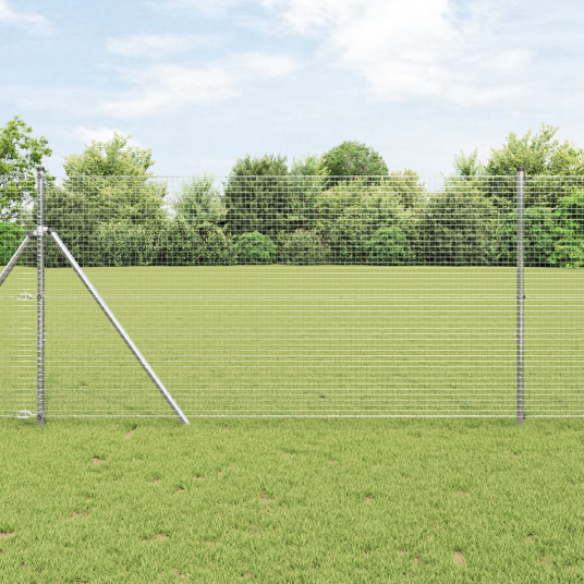 Svejset nettinggjerde med 13 stolper 1x50 m galvanisert stål