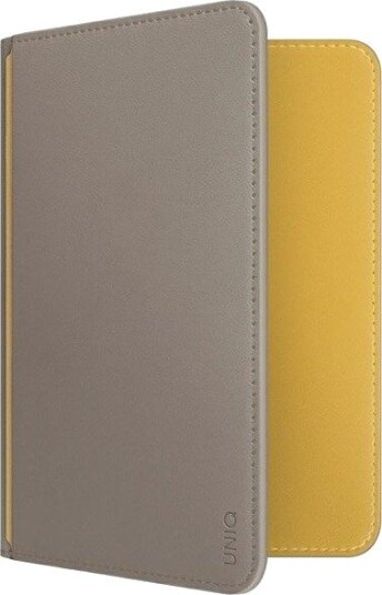 UNIQ Belmont Passport Case with RFID Lock - Grey/Yellow