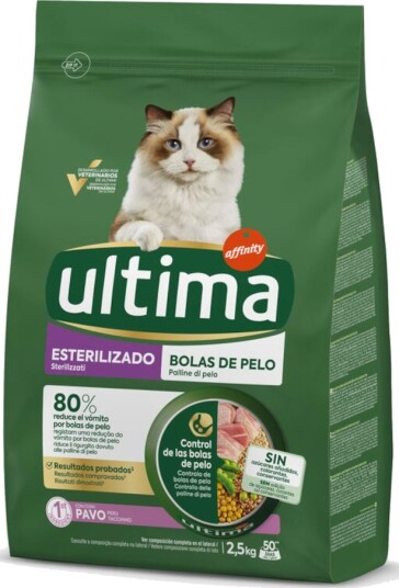 Affinity Ultima Tørrfôr Ultima Cat Sterilised Hairball Kalkun 2 X 2.5 kg