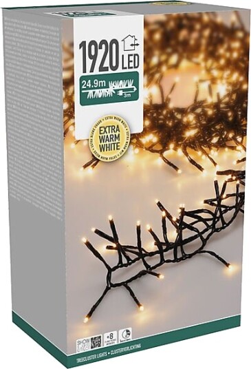 Ki Lysslynge treecluster 1920ledlys ekstra varmhvit 24,9m