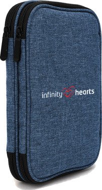 Infinity Hearts Etui for Rundpinner og Tilbehør Blå 22 x 17 x 4 cm