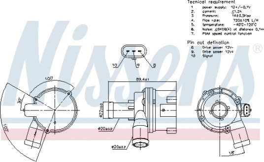 NISSENS 831117 Vannpumpe NISSENS 831117 Vannpumpe