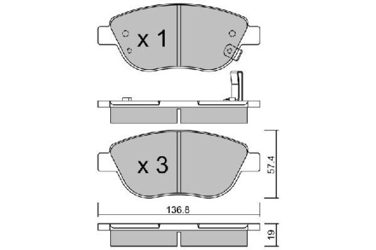 Bremseklosser AISIN BPOP-1007