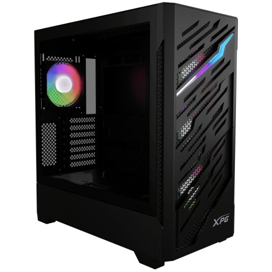 Adata XPG Starker Air BTF Midi Tower Kabinetter Sort med Herdet Glass