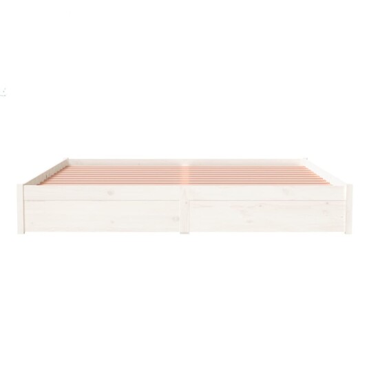 vidaXL Sengeramme hvit heltre 200x200 cm