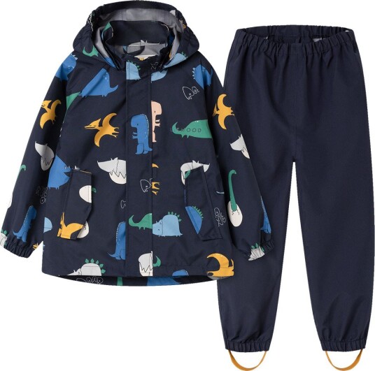 Liewood Regntøy Pedia Dino Roar/Classic Navy Liewood 10 år (140) Regntøy Blå Grønn Gul Marineblå Rosa