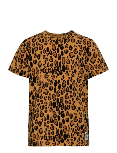 Mini Rodini Basic Leopard Ss Tee Brown 92-98