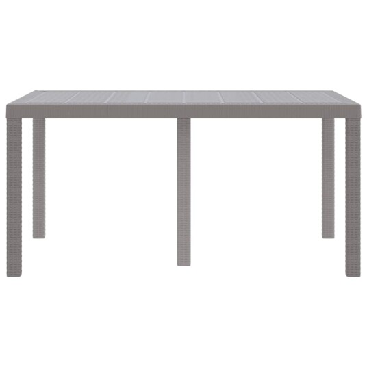Hagebord Lys Grå 150x100x73 cm Poly Rattan