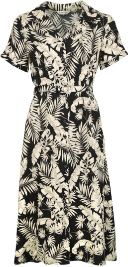 Banned Retro   Rockabilly Middellang kjole   Yvette Dress   XS til 4XL   Damer   svart brun