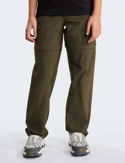 The North Face Teen Lightweight Conv Hike Pant Khaki green XS The North Face Teen Lightweight Conv Hike Pant Khaki green XS