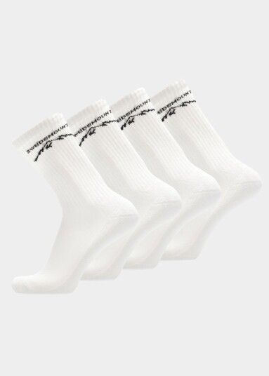 Swedemount Sport Socks 4-Pack White 43-46 Bomullssokker