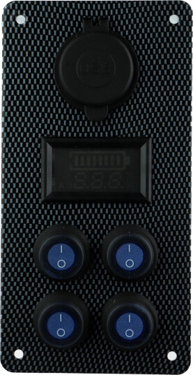 Osean Bryterpanel m/voltmeter og USB uttak Osean Bryterpanel m/voltmeter og USB uttak