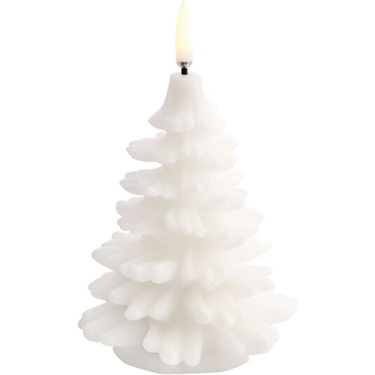 Uyuni Led Stearinlys Juletre 9x12 cm Nordic White