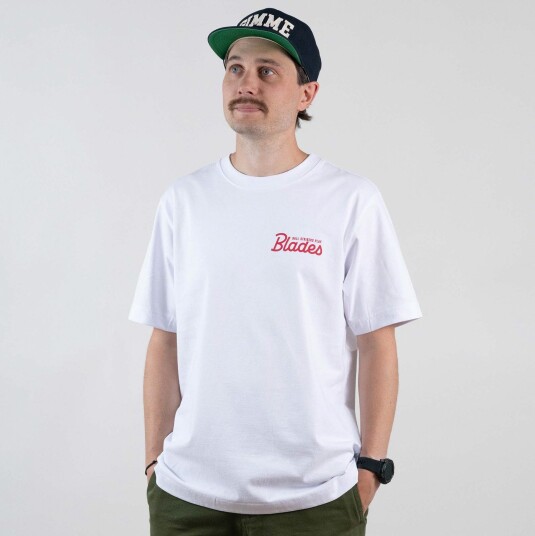 The Gimme Tour T-Shirt Play Blades Hvit Golf pologenser herre White Large