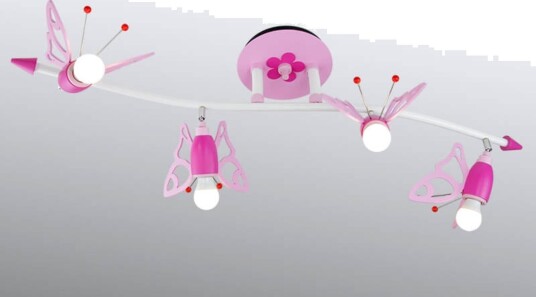 Elobra Taklampe Falter dimbar Fiolett / rosa Barnerom Tre Elobra Taklampe Falter dimbar Fiolett / rosa Barnerom Tre
