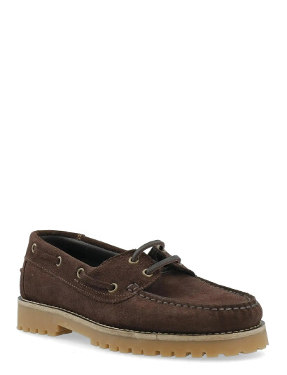 Bianco Biacapri Boat Shoe Suede - Brown - 38