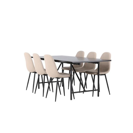 Venture Home Spisegruppe Venture Home Astrid med 6 Polar Stoler GR23522