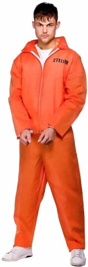 Wicked Costumes Ltd Oransje Fangedrakt / Convict Medium