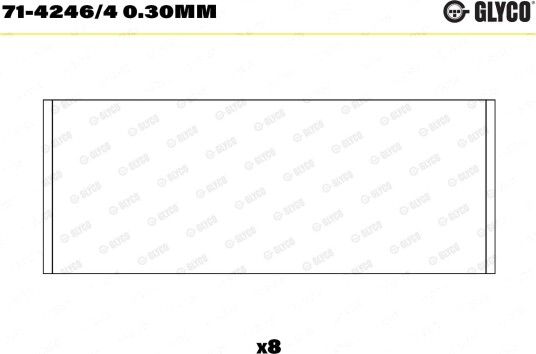 Stempelstanglager GLYCO 71-4246/4 0.30mm