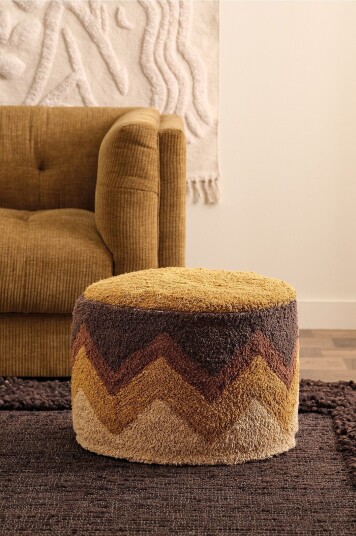 Ellos Home Puff Retromina Beige Ellos Home Puff Retromina Beige