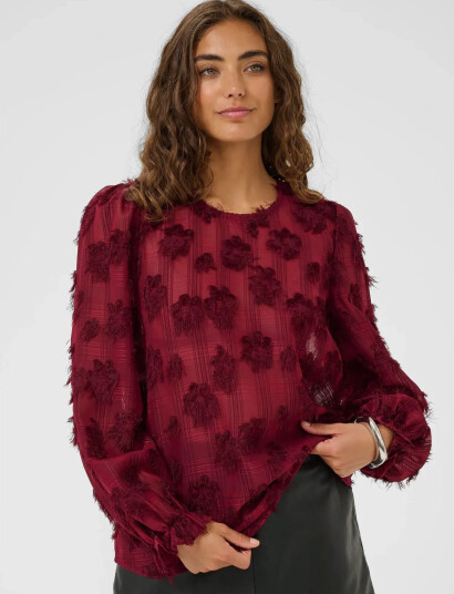 Culture Cubeannie Blouse - Burgundy - S Culture Cubeannie Blouse - Burgundy - S
