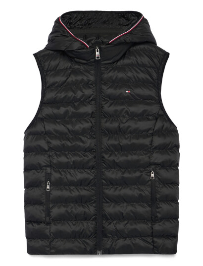 Tommy Hilfiger Lw Padded Global Stripe Vest - Black - XL Tommy Hilfiger Lw Padded Global Stripe Vest - Black - XL