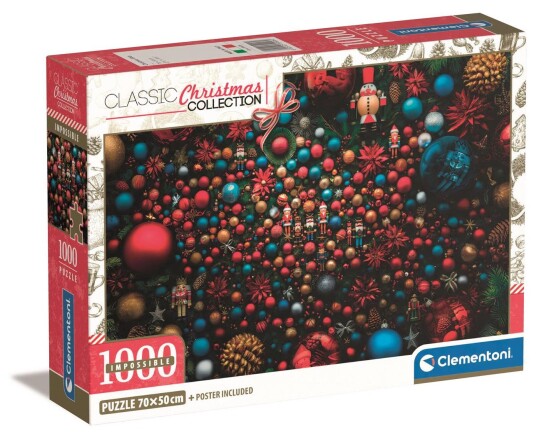 Clementoni Puslespill 1000 Brikker Impossible Christmas Vibes